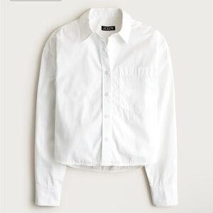 NWOT JCrew Étienne cropped button-up shirt in cotton poplin - size small